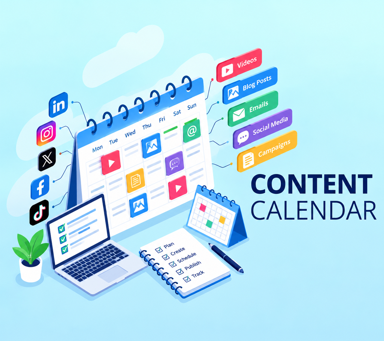 CONTENT CALENDAR TEMPLATE FOR SOCIAL MEDIA MANAGERS